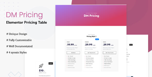 DM Pricing Preview Wordpress Plugin - Rating, Reviews, Demo & Download