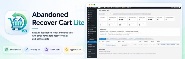 DMCreative Recoverly For WooCommerce Preview Wordpress Plugin - Rating, Reviews, Demo & Download