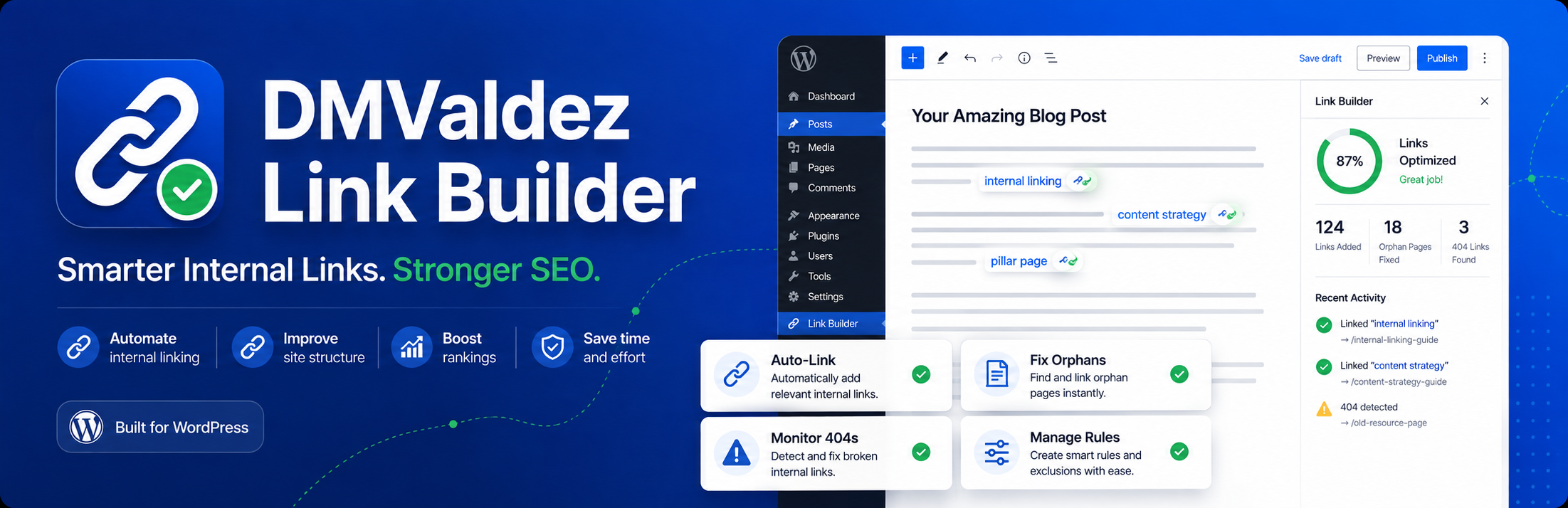 DMValdez Link Builder Preview Wordpress Plugin - Rating, Reviews, Demo & Download
