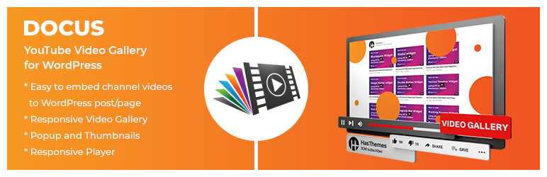 Docus – YouTube Video Playlist Preview Wordpress Plugin - Rating, Reviews, Demo & Download
