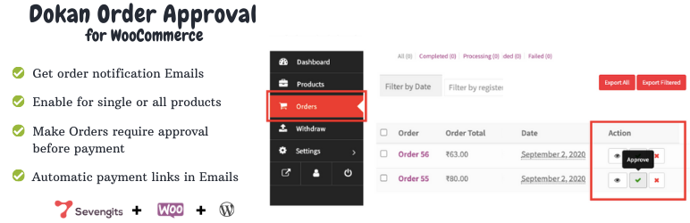 Dokan Order Approval Preview Wordpress Plugin - Rating, Reviews, Demo & Download