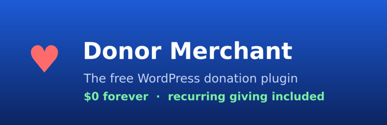 Donor Merchant Preview Wordpress Plugin - Rating, Reviews, Demo & Download