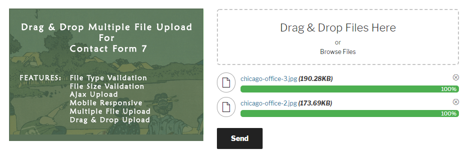 Drag And Drop Multiple File Upload – Contact Form 7 Preview Wordpress Plugin - Rating, Reviews, Demo & Download