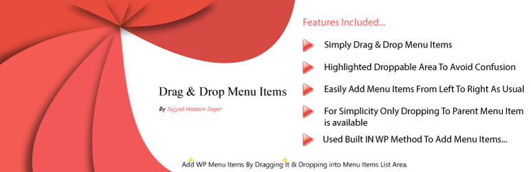 Drag & Drop Menu Items Preview Wordpress Plugin - Rating, Reviews, Demo & Download
