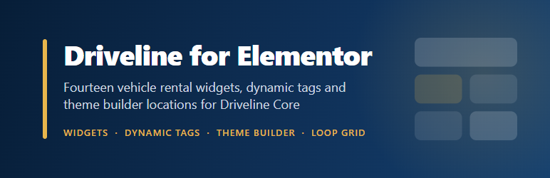 Driveline For Elementor Preview Wordpress Plugin - Rating, Reviews, Demo & Download