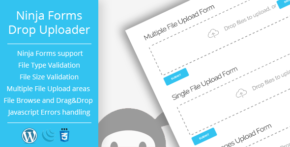 Drop Uploader For Ninja Forms – Drag&Drop File Uploader Addon Preview Wordpress Plugin - Rating, Reviews, Demo & Download