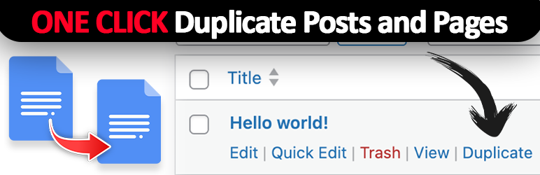 Duplicate Post And Clone Page Preview Wordpress Plugin - Rating, Reviews, Demo & Download