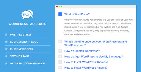 DW FAQ – WordPress Plugin Preview - Rating, Reviews, Demo & Download