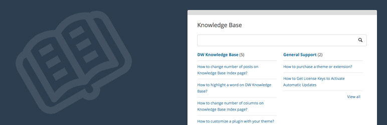 DW Knowledge Base Preview Wordpress Plugin - Rating, Reviews, Demo & Download