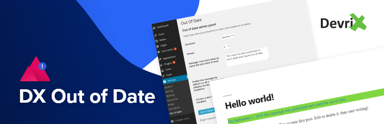 DX Out Of Date Preview Wordpress Plugin - Rating, Reviews, Demo & Download