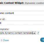 Dynamic Content Widget