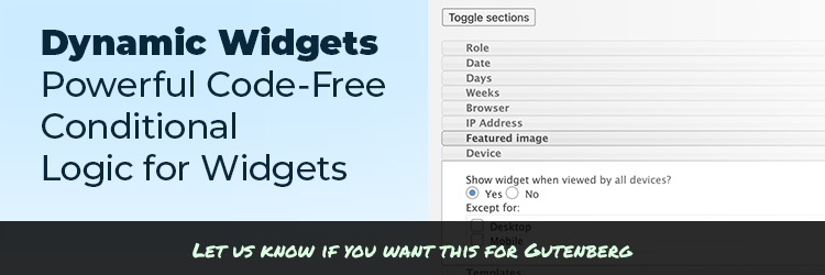 Dynamic Widgets Preview Wordpress Plugin - Rating, Reviews, Demo & Download