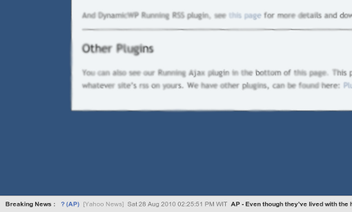 DynamicWP Running RSS Preview Wordpress Plugin - Rating, Reviews, Demo & Download