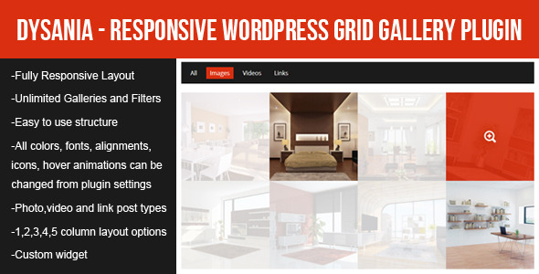 DYSANIA – Responsive Wordpress Grid Gallery Plugin Preview - Rating, Reviews, Demo & Download
