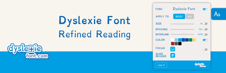 Dyslexie Font Accessibility Preview Wordpress Plugin - Rating, Reviews, Demo & Download