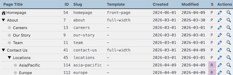 E20 Page Tree Preview Wordpress Plugin - Rating, Reviews, Demo & Download