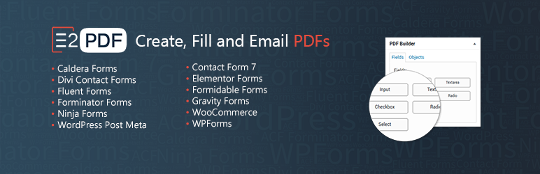 E2Pdf – Export Pdf Tool Plugin for Wordpress Preview - Rating, Reviews, Demo & Download