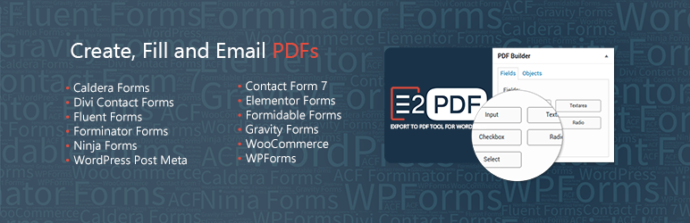 E2Pdf – Export To Pdf Tool Plugin for Wordpress Preview - Rating, Reviews, Demo & Download