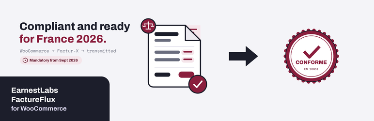 EarnestLabs FactureFlux For WooCommerce Preview Wordpress Plugin - Rating, Reviews, Demo & Download