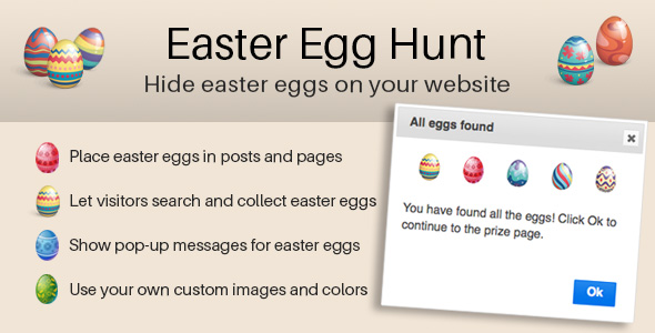 Easter Egg Hunt Preview Wordpress Plugin - Rating, Reviews, Demo & Download
