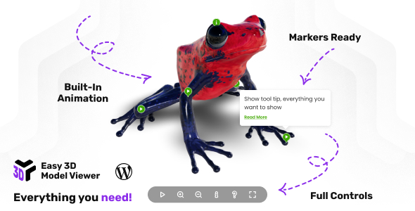 Easy 3D Model Viewer WordPress Plugin Preview - Rating, Reviews, Demo & Download