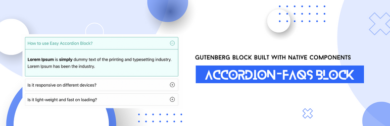 Easy Accordion Gutenberg Block Preview Wordpress Plugin - Rating, Reviews, Demo & Download