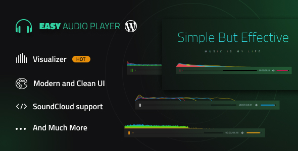 Easy Audio Player Wordpress & WooCommerce Plugin Preview - Rating, Reviews, Demo & Download