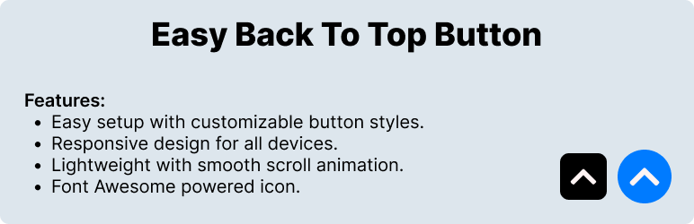 Easy Back To Top Button Preview Wordpress Plugin - Rating, Reviews, Demo & Download