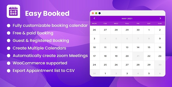 Easy Booked – Appointment Booking And Scheduling Management System Plugin for Wordpress Preview - Rating, Reviews, Demo & Download