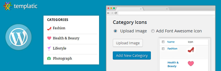 Easy Category Icons Preview Wordpress Plugin - Rating, Reviews, Demo & Download