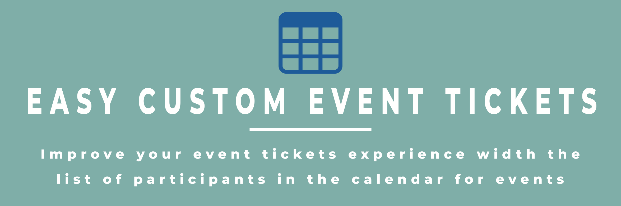 Easy Custom Event Tickets Preview Wordpress Plugin - Rating, Reviews, Demo & Download