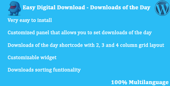 Easy Digital Downloads – Downloads Of The Day Preview Wordpress Plugin - Rating, Reviews, Demo & Download