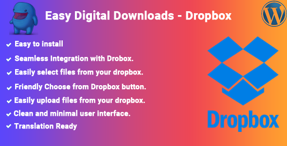 Easy Digital Downloads – Dropbox Preview Wordpress Plugin - Rating, Reviews, Demo & Download
