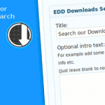 Easy Digital Downloads Search Widget