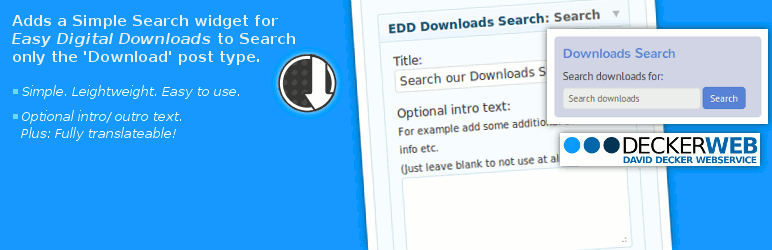 Easy Digital Downloads Search Widget Preview Wordpress Plugin - Rating, Reviews, Demo & Download