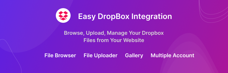 Easy DropBox Integration – Browse, Upload, Manage Your Dropbox Files From Your Website Preview Wordpress Plugin - Rating, Reviews, Demo & Download