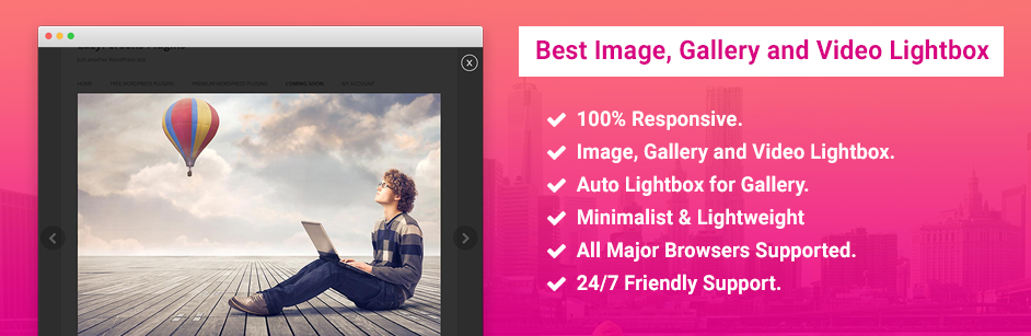 Easy Lightbox – Best Image, Gallery And Video Lightbox Plugin for Wordpress Preview - Rating, Reviews, Demo & Download