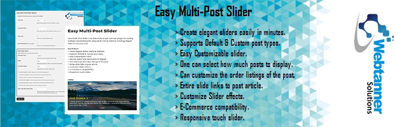 Easy Multi-Post Slider Preview Wordpress Plugin - Rating, Reviews, Demo & Download