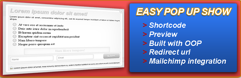 Easy PopUp Show Preview Wordpress Plugin - Rating, Reviews, Demo & Download