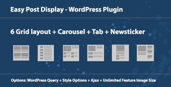 Easy Post Display – WordPress Plugin Preview - Rating, Reviews, Demo & Download