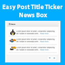 Easy Post Title Ticker News Box