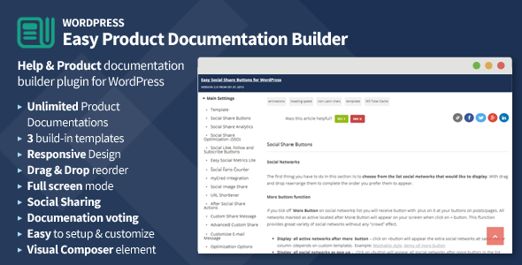 Easy Product Documentation Builder Plugin for Wordpress Preview - Rating, Reviews, Demo & Download