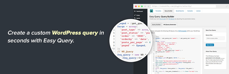 Easy Query – WP Query Builder Preview Wordpress Plugin - Rating, Reviews, Demo & Download