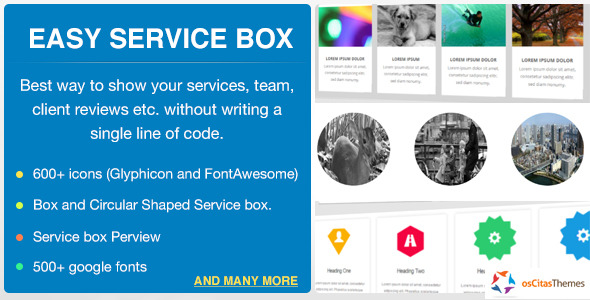 Easy Service Box Shortcode Preview Wordpress Plugin - Rating, Reviews, Demo & Download