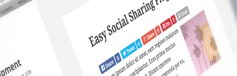 Easy Social Share Buttons Preview Wordpress Plugin - Rating, Reviews, Demo & Download