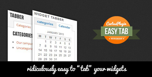 Easy Tab Wordpress Widget Preview - Rating, Reviews, Demo & Download