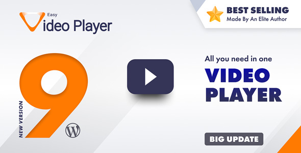 Easy Video Player Wordpress Plugin Preview - Rating, Reviews, Demo & Download