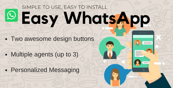 Easy WhatsApp Wordpress Plugin Preview - Rating, Reviews, Demo & Download