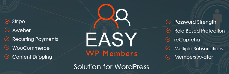 Easy WP Members A Membership & Subscriptions Plugin – Posts, Pages And Partial Content Protection - Rating, Reviews, Demo & Download