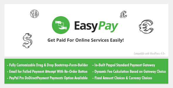 EasyPay: WordPress Paypal & Stripe Plugin To Pay Online Preview - Rating, Reviews, Demo & Download